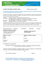Téléchargement du mandat de prélèvement SEPA : Fichier PDF